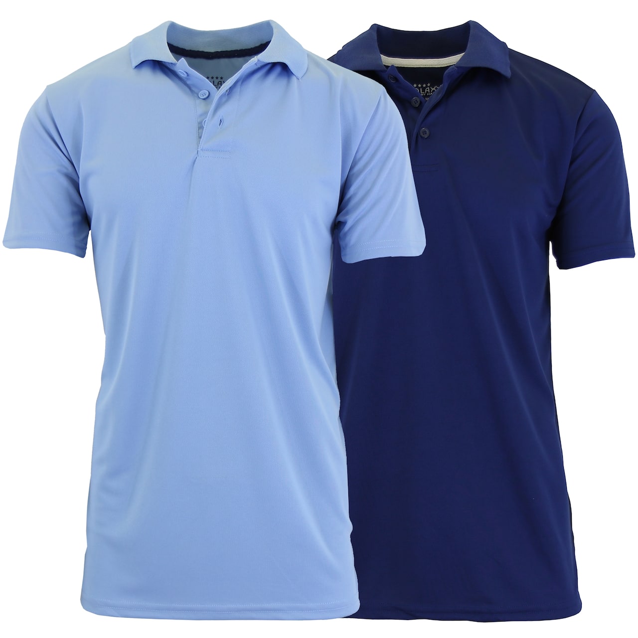 Galaxy by Harvic Tagless Dry-Fit Moisture-Wicking Men's Polo Shirt 2 Pack